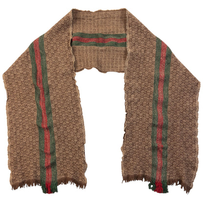 Vintage 2000s Gucci Monogram Wool Scarf