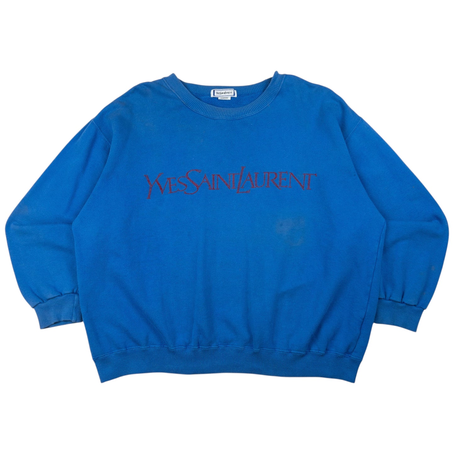 Vintage YSL Yves Saint Laurent Embroidered Sweatshirt Size M