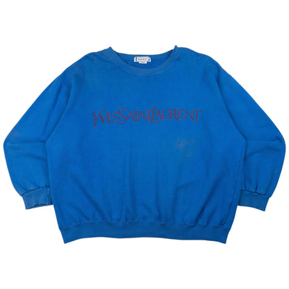 Vintage YSL Yves Saint Laurent Embroidered Sweatshirt Size M