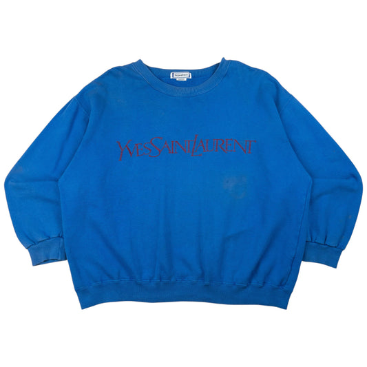 Vintage YSL Yves Saint Laurent Embroidered Sweatshirt Size M