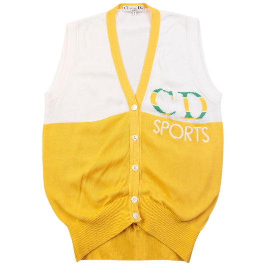 Vintage 2000s Dior Sports Button Up Sweater Vest Womens Size S