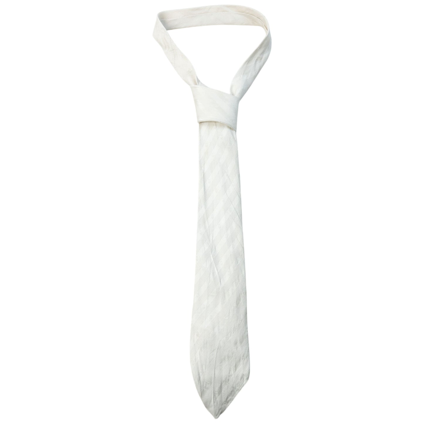 Vintage 90s Dior Monogram Stripe Silk Tie