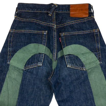 Vintage Evisu Painted Daicock Japanese Denim Jeans Size W25
