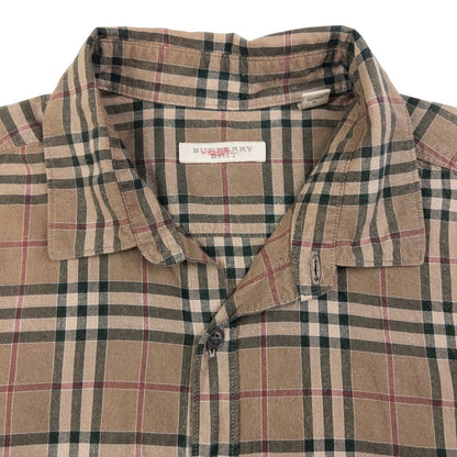Vintage Burberry Nova Check Long Sleeve Button Up Shirt Size M