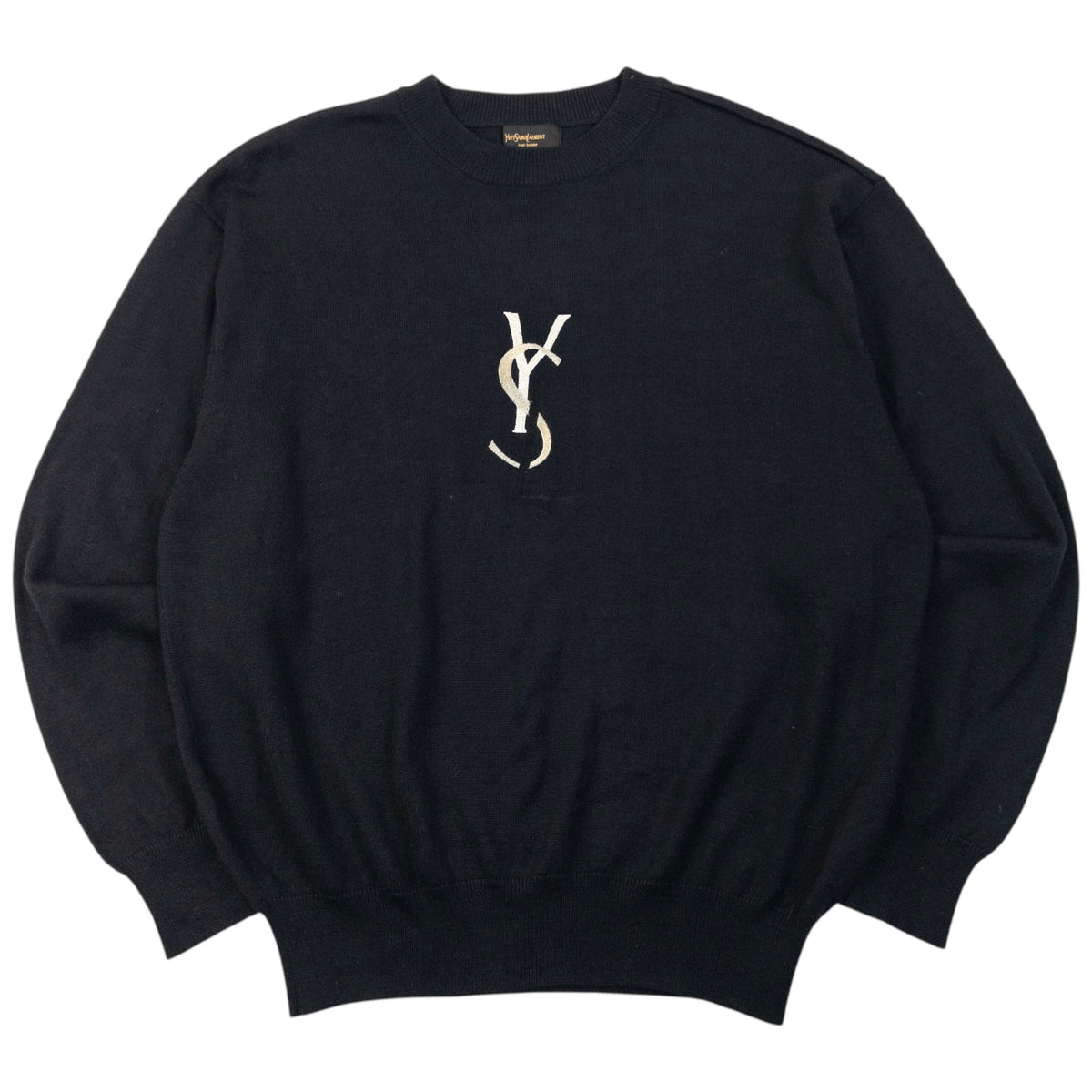 Vintage 90s YSL Yves Saint Laurent Embroidered Sweatshirt Size XS