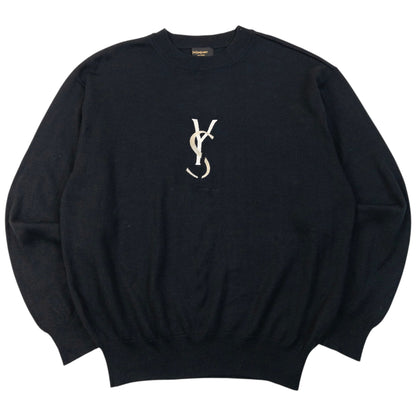 Vintage 90s YSL Yves Saint Laurent Embroidered Sweatshirt Size XS