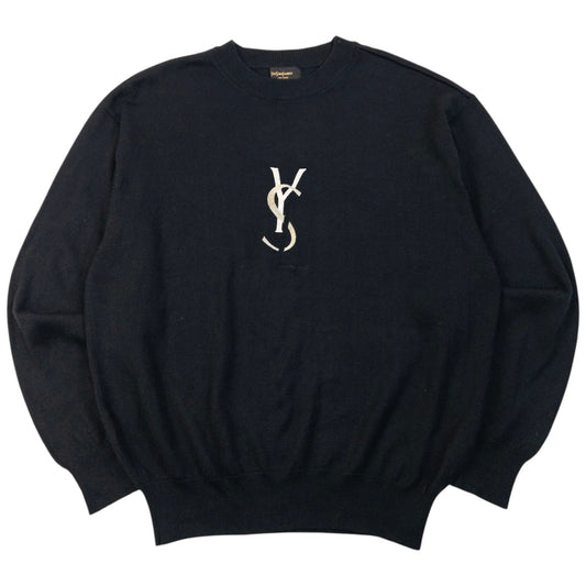 Vintage 90s YSL Yves Saint Laurent Embroidered Sweatshirt Size XS
