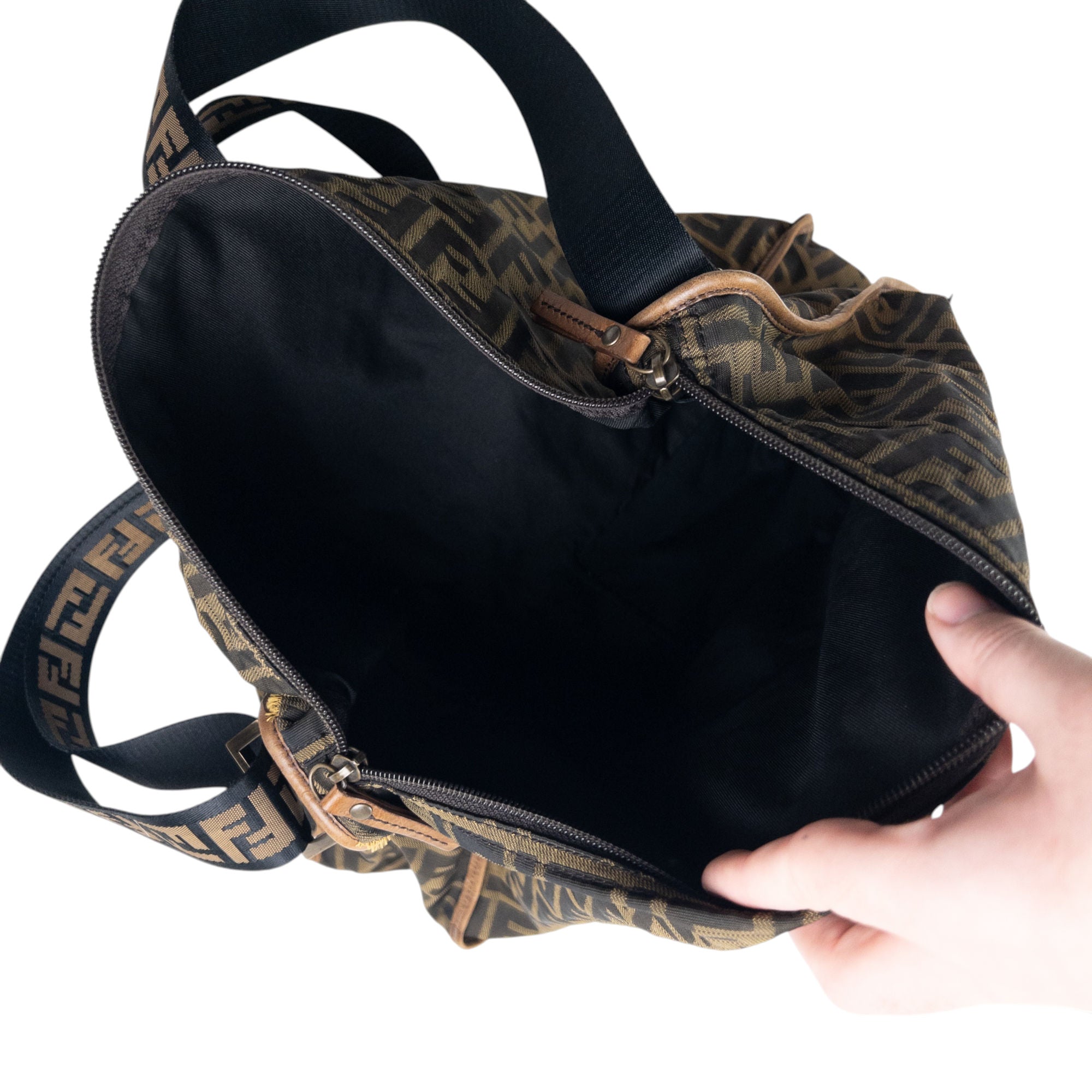 Vintage 2000s Fendi Monogram Crossbody Bag