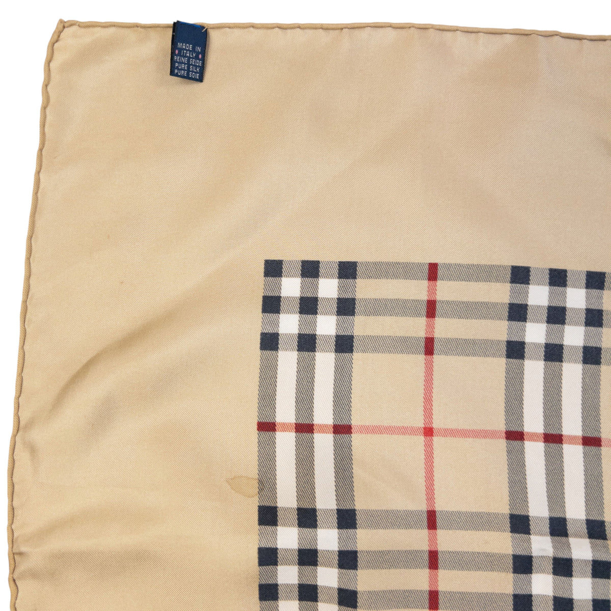 Vintage 90s Burberry Nova Check Silk Scarf