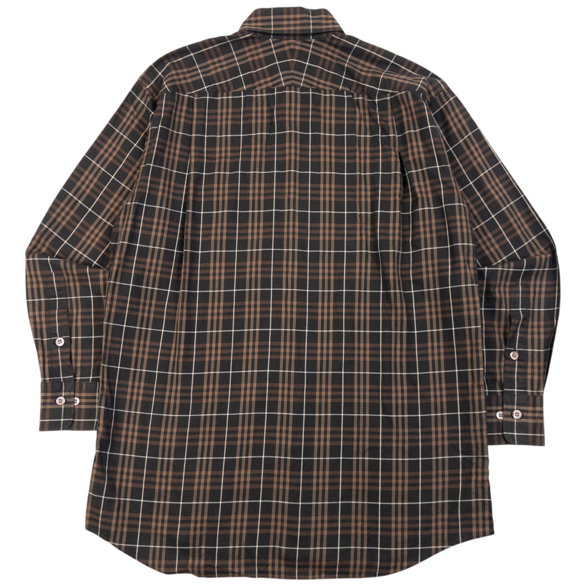 Vintage 2000s Burberry Nova Check Long Sleeve Button Up Shirt in brown, photo 2