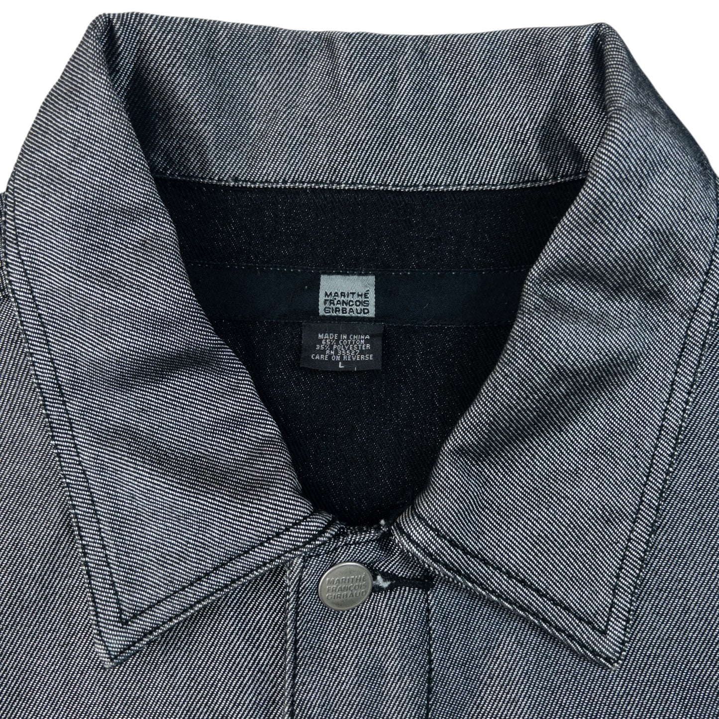 Vintage 2000s Marithe + Francois Girbaud Metallic Denim Jacket Size XL