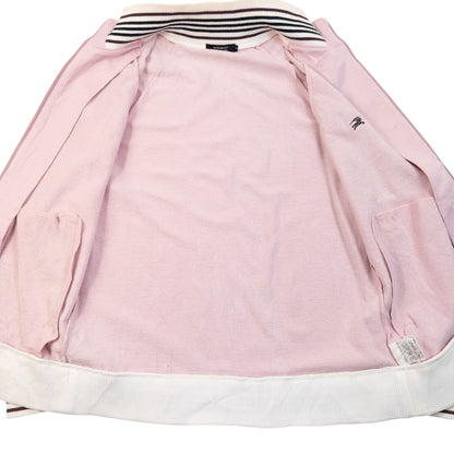 Vintage 2000s Burberry Black Label Zip Up Sweatshirt in pink, photo 4