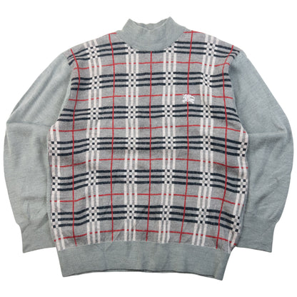 Vintage 90s Burberry Nova Check Jumper Womens Size M