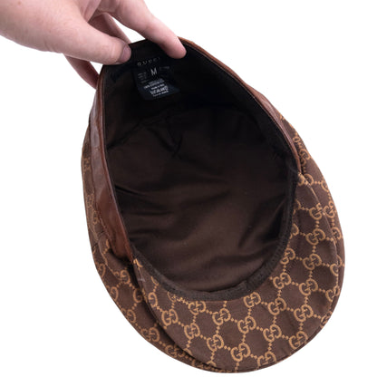 Vintage 2000s Gucci Monogram Flat Cap Size L