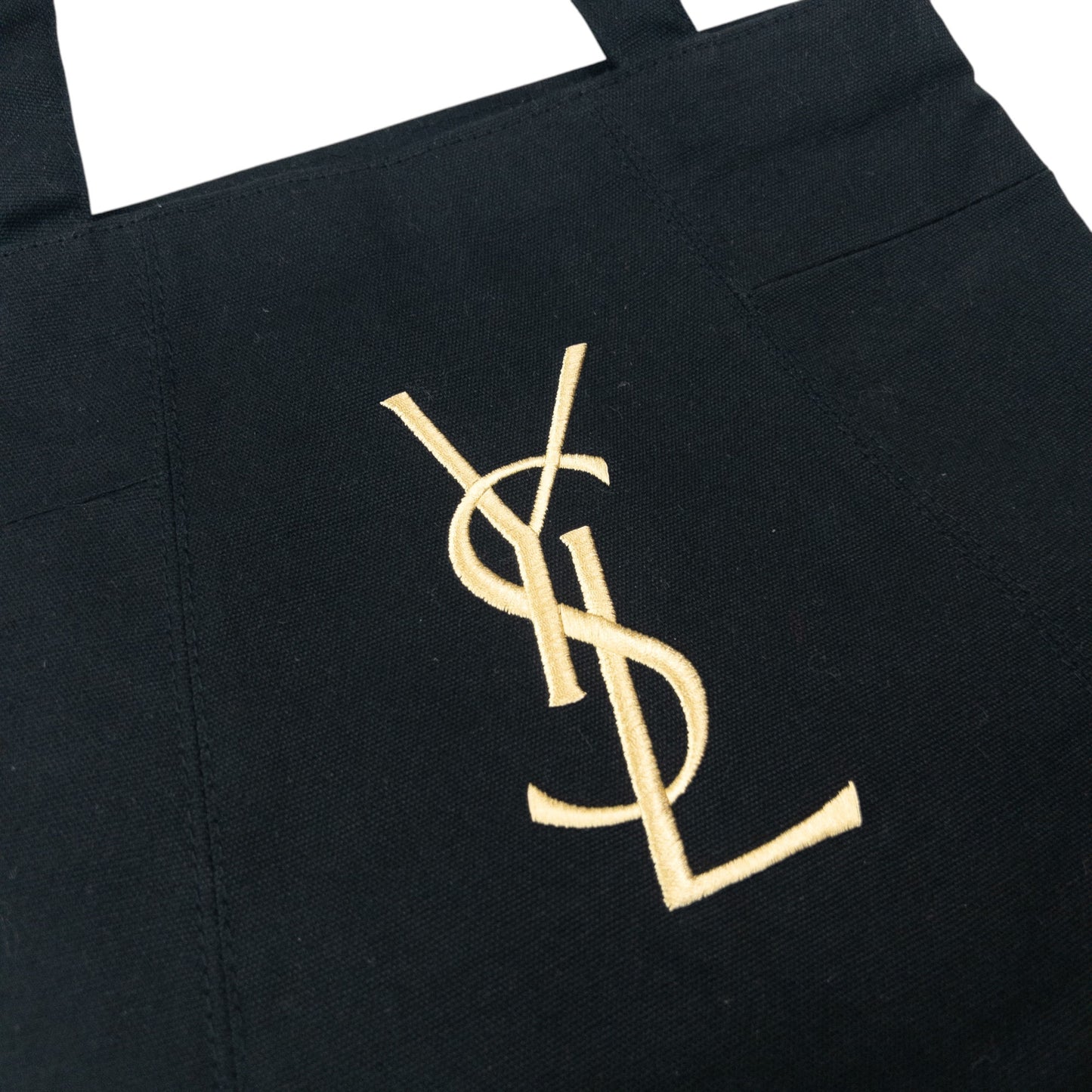 Vintage 2000s YSL Yves Saint Laurent Embroidered Tote Shoulder Bag