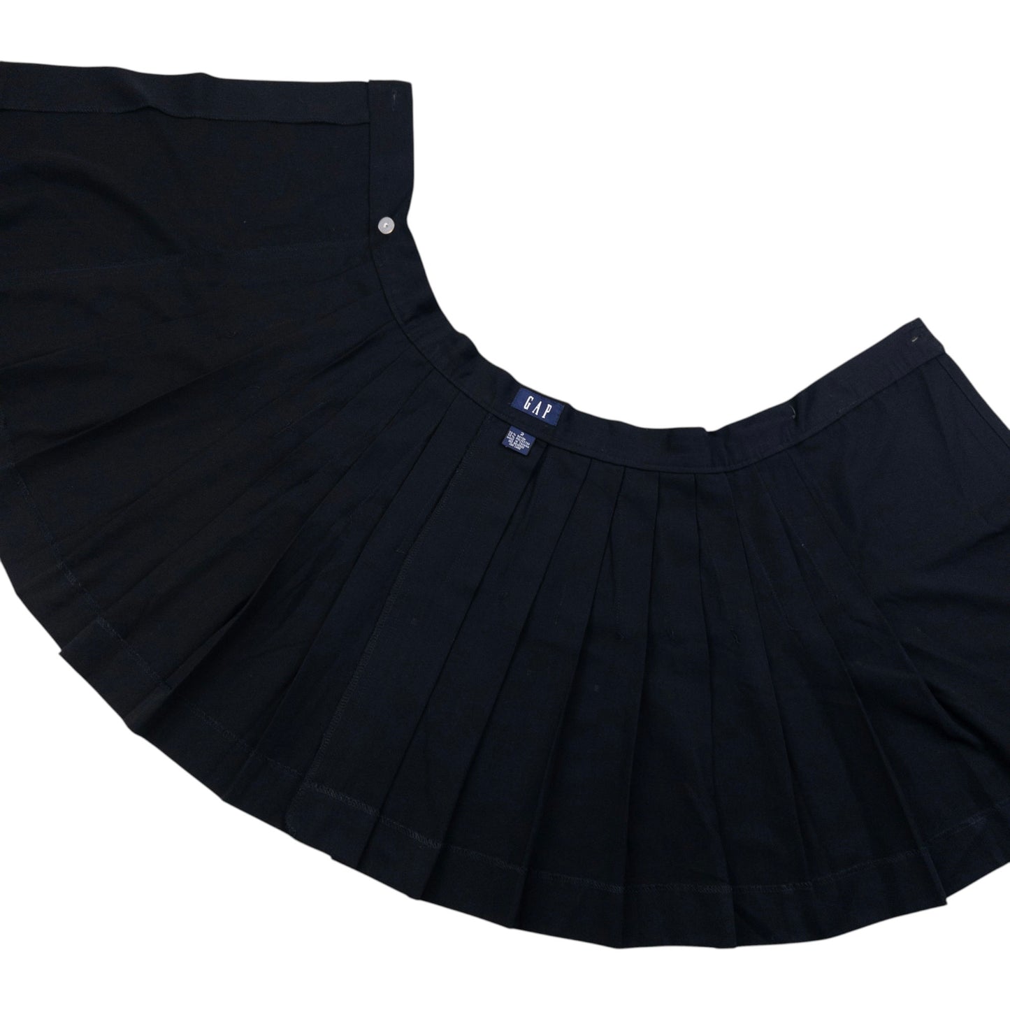 Vintage 90s GAP Pleated Wrap Mini Skirt Womens Size W24