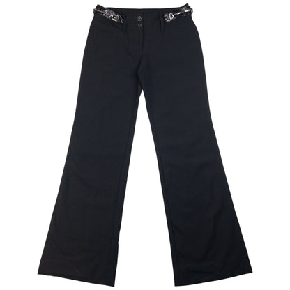 Vintage Dolce & Gabbana Buckle Waist Flared Trousers Womens Size W28