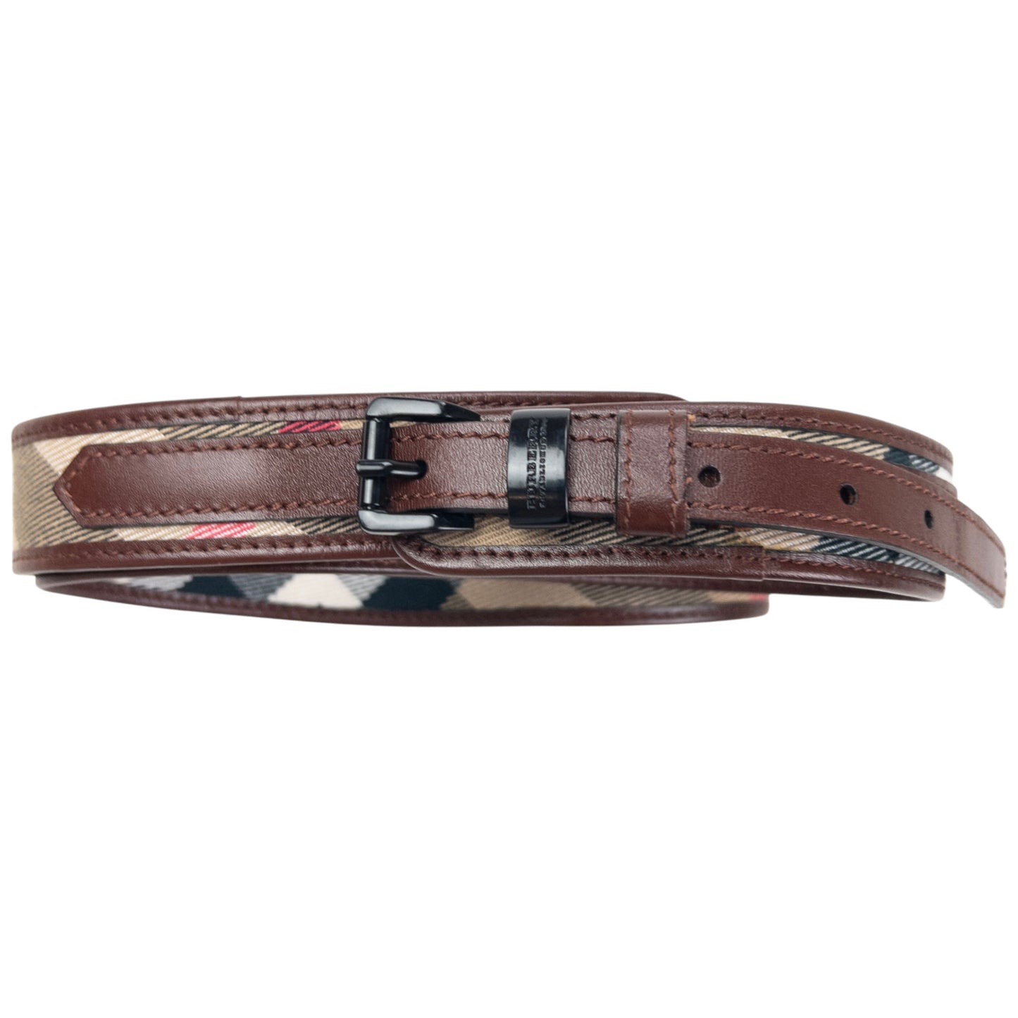 Vintage 2000s Burberry Nova Check Leather Belt Size W34