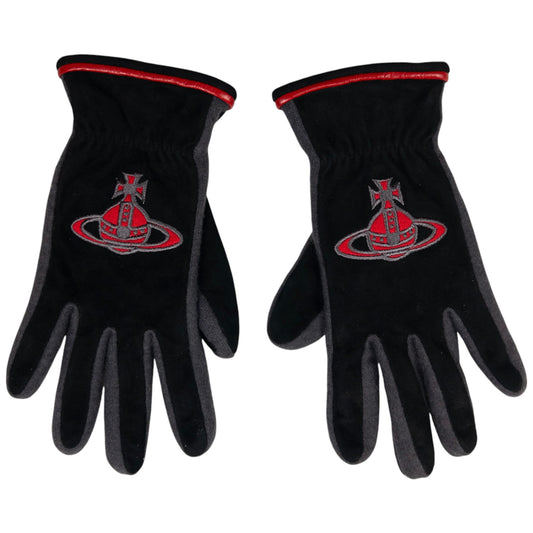Vintage Vivienne Westwood Embroidered Orb Womens Gloves