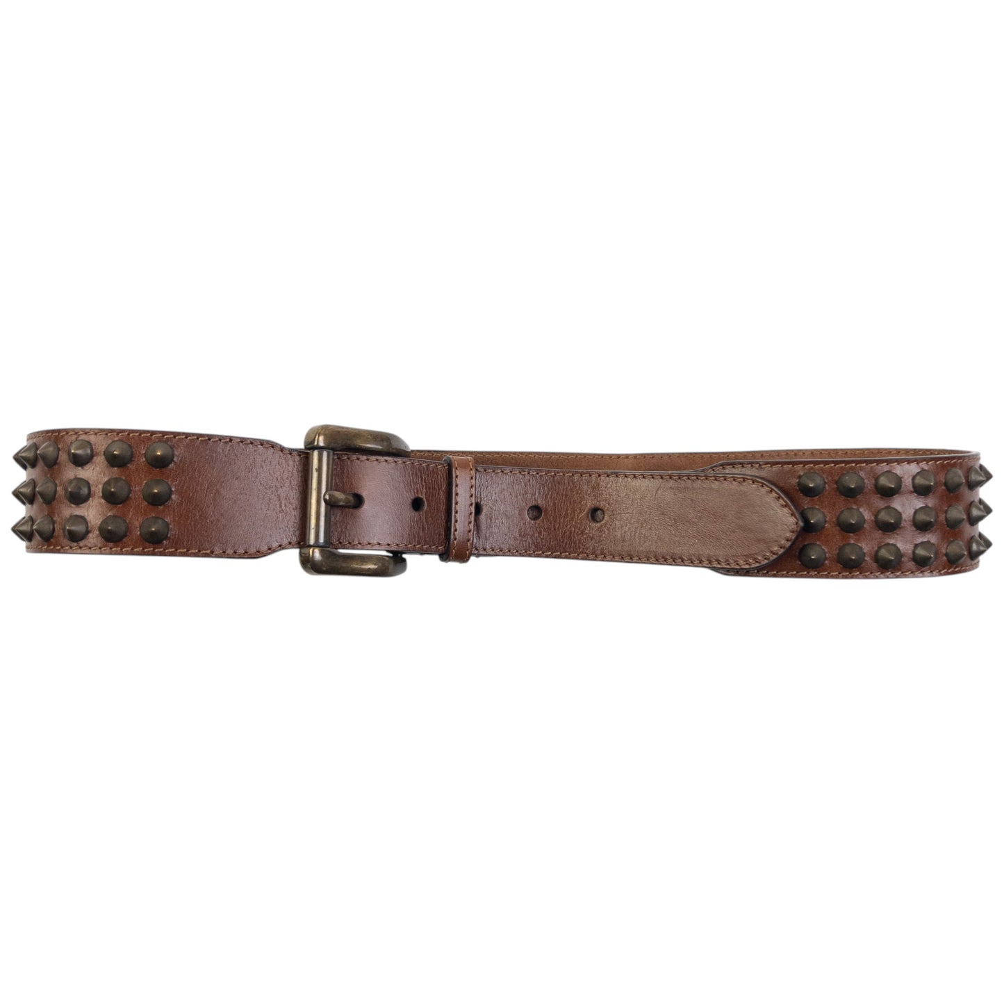 Vintage 2000s Burberry Studded Leather Belt Size M
