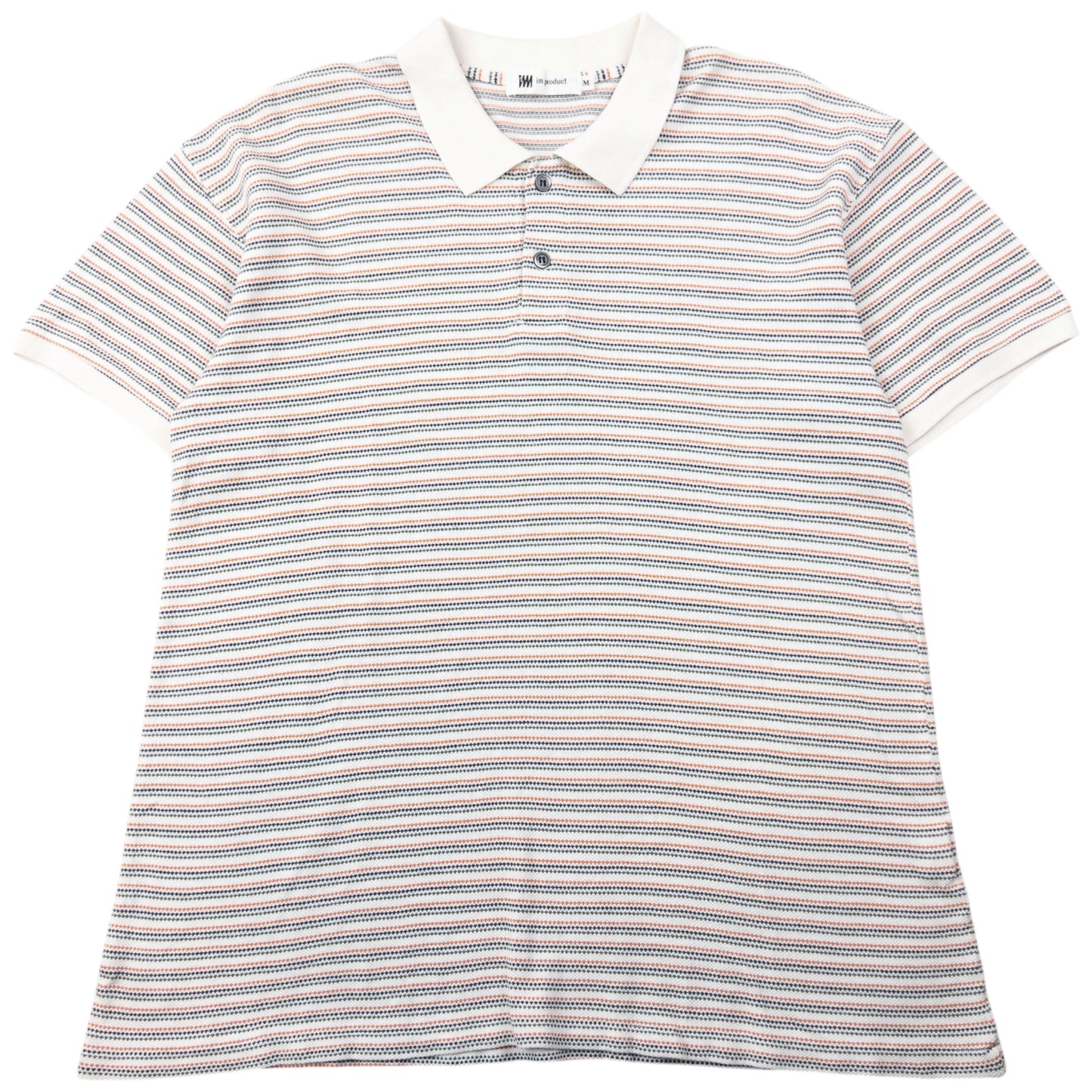 Vintage 90s Issey Miyake Striped Polo Shirt Size M