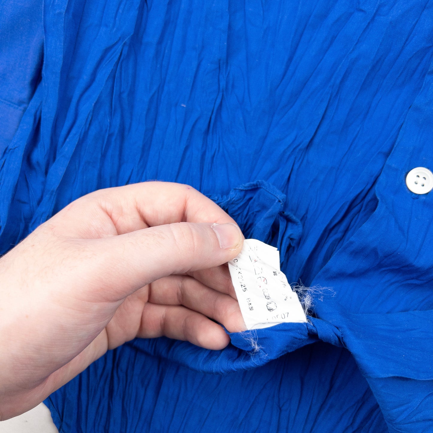 Vintage Issey Miyake Long Sleeve Button Up Crinkle Shirt Size S