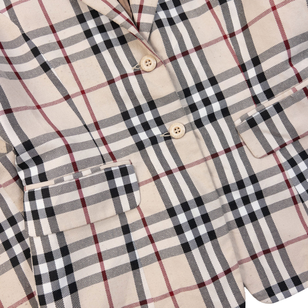 Vintage 2000s Burberry Nova Check Blazer Jacket Womens Size S