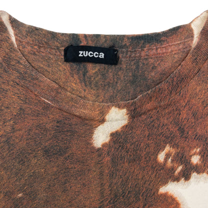 Vintage 2000s Cabane De Zucca By Issey Miyake Cow Print T Shirt Womens Size M
