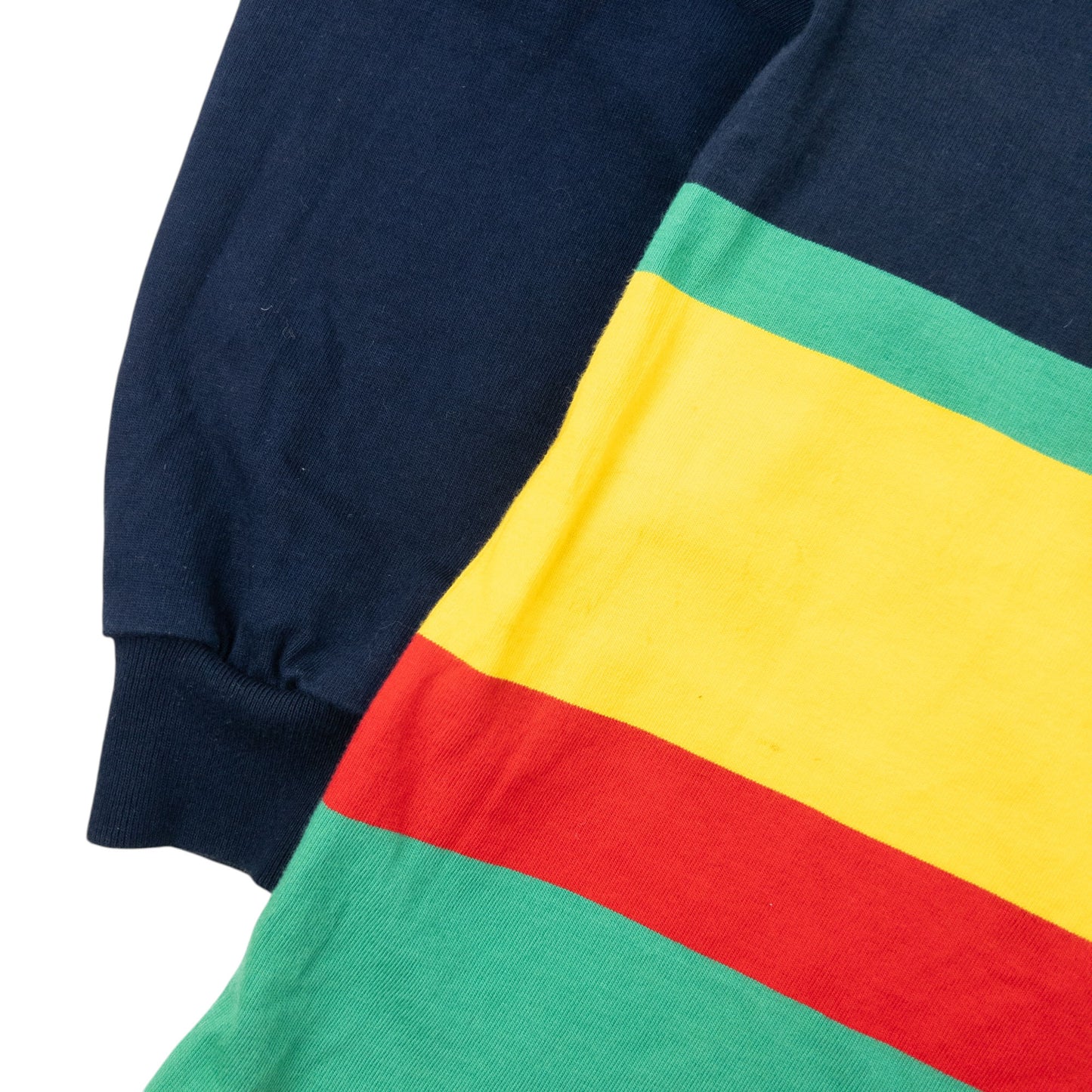 Vintage 90s Burberry Striped Long Sleeve Polo Shirt Size M