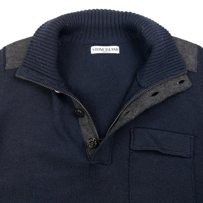 Vintage Stone Island Q Zip Turtleneck Jumper Size M