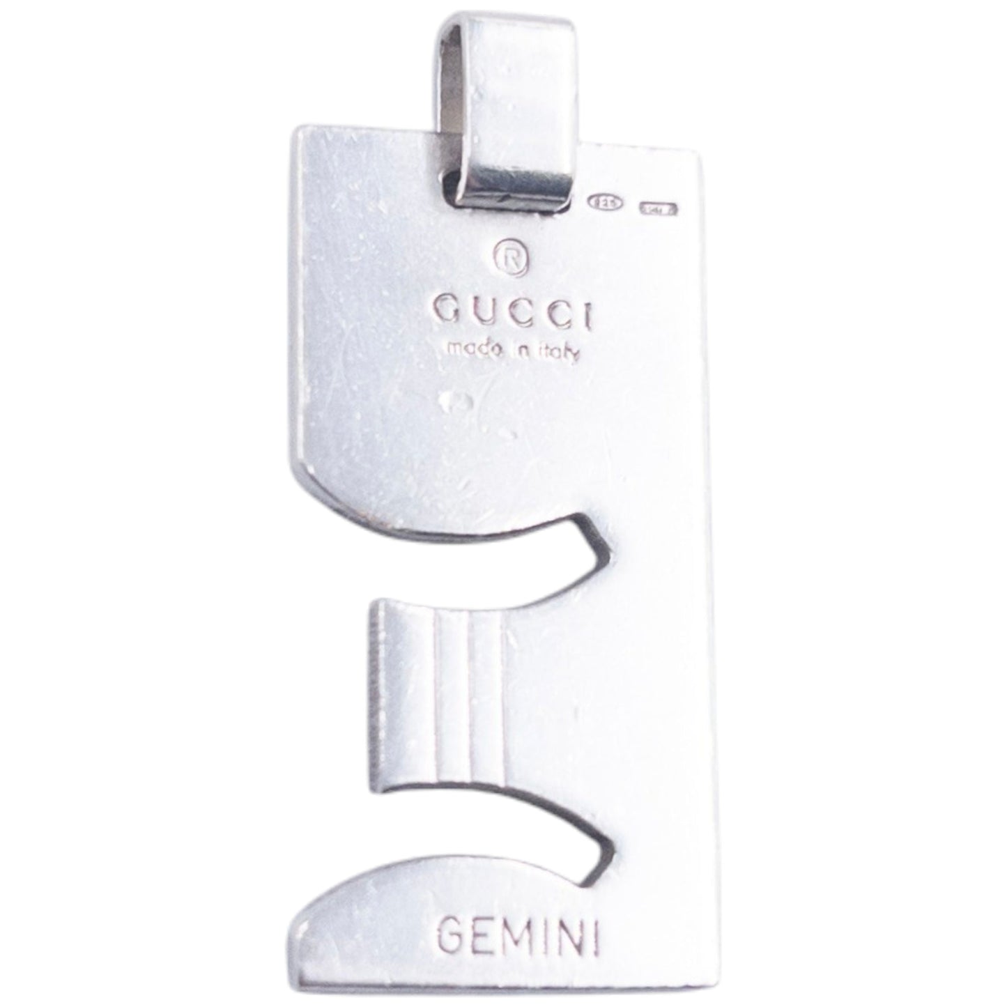 Vintage Gucci Silver Gemini Pendant