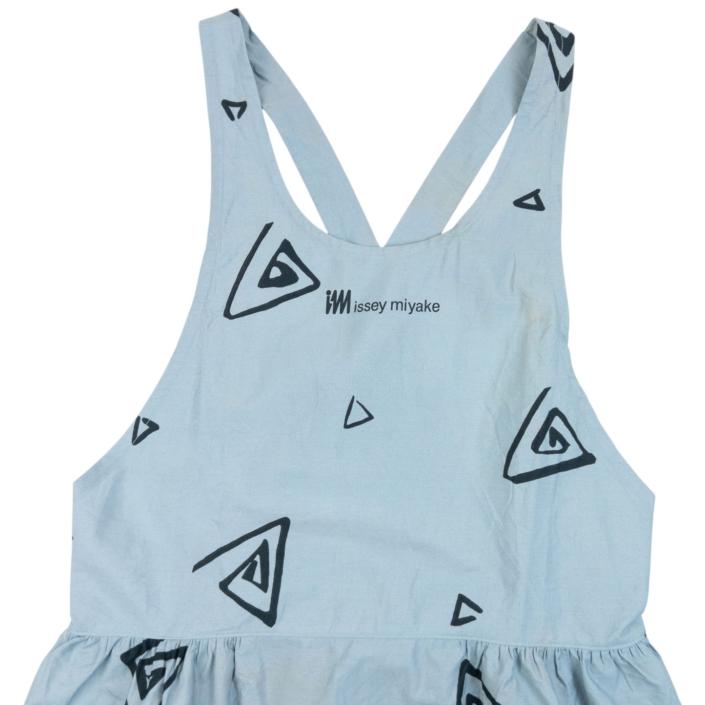 Vintage 90s Issey Miyake Triangle Print Tie Back Apron