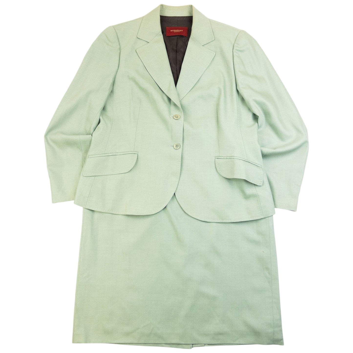 Vintage 2000s Burberry Jacket & Skirt Suit Set Womens Size XL