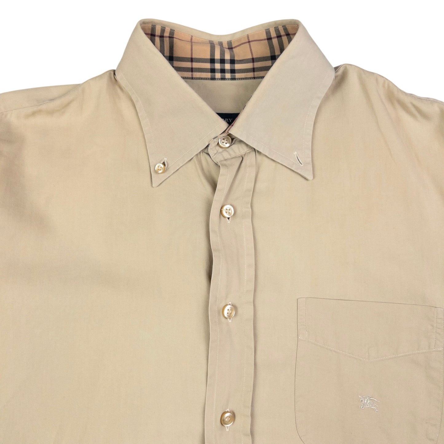 Vintage Burberry Long Sleeve Button Up Shirt Size XL