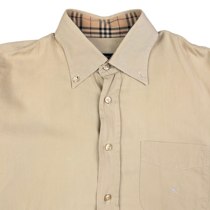 Vintage Burberry Long Sleeve Button Up Shirt Size XL