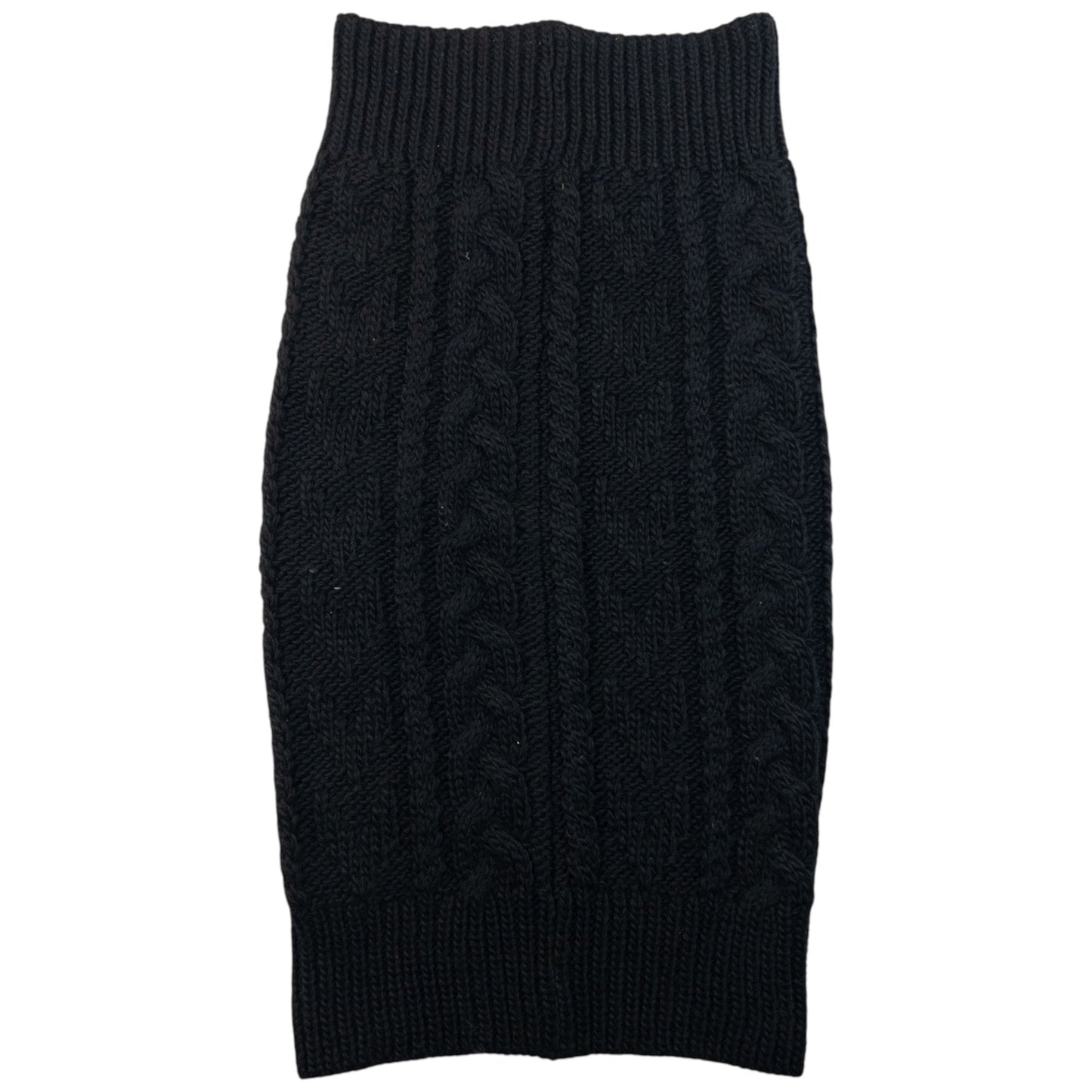 Vintage 2000s Yohji Yamamoto Cable Knit Wool Skirt Womens Size M