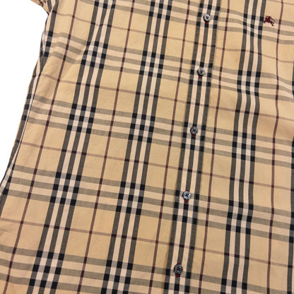 Vintage 2000s Burberry Black Label Nova Check Long Sleeve Button Up Shirt Size S