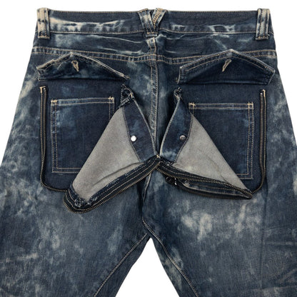 Vintage PPFM Curved Stacked Leg Denim Jeans Size W33