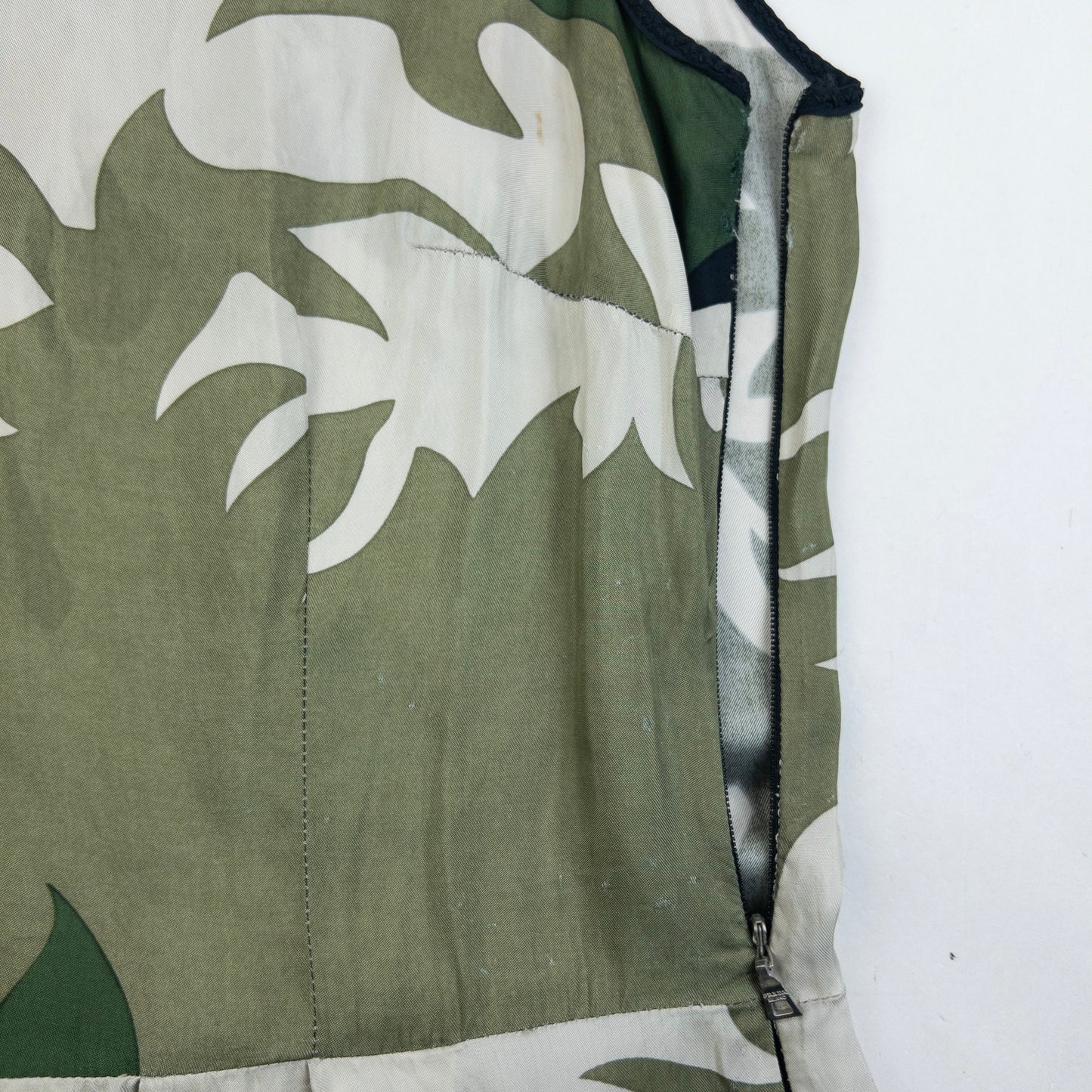 Vintage 2007 Prada Lightweight Camo Pattern Dress Size M