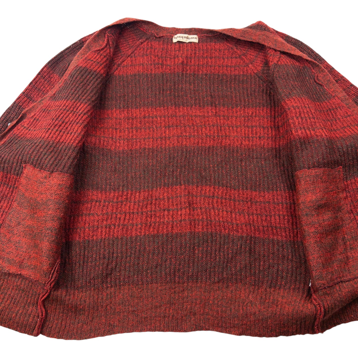 Vintage 80s Issey Miyake Striped Knit Cardigan Size M