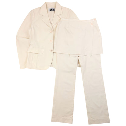 Vintage 90s Issey Miyake Fete Jacket & Skirt Trousers Suit Set Womens Size S