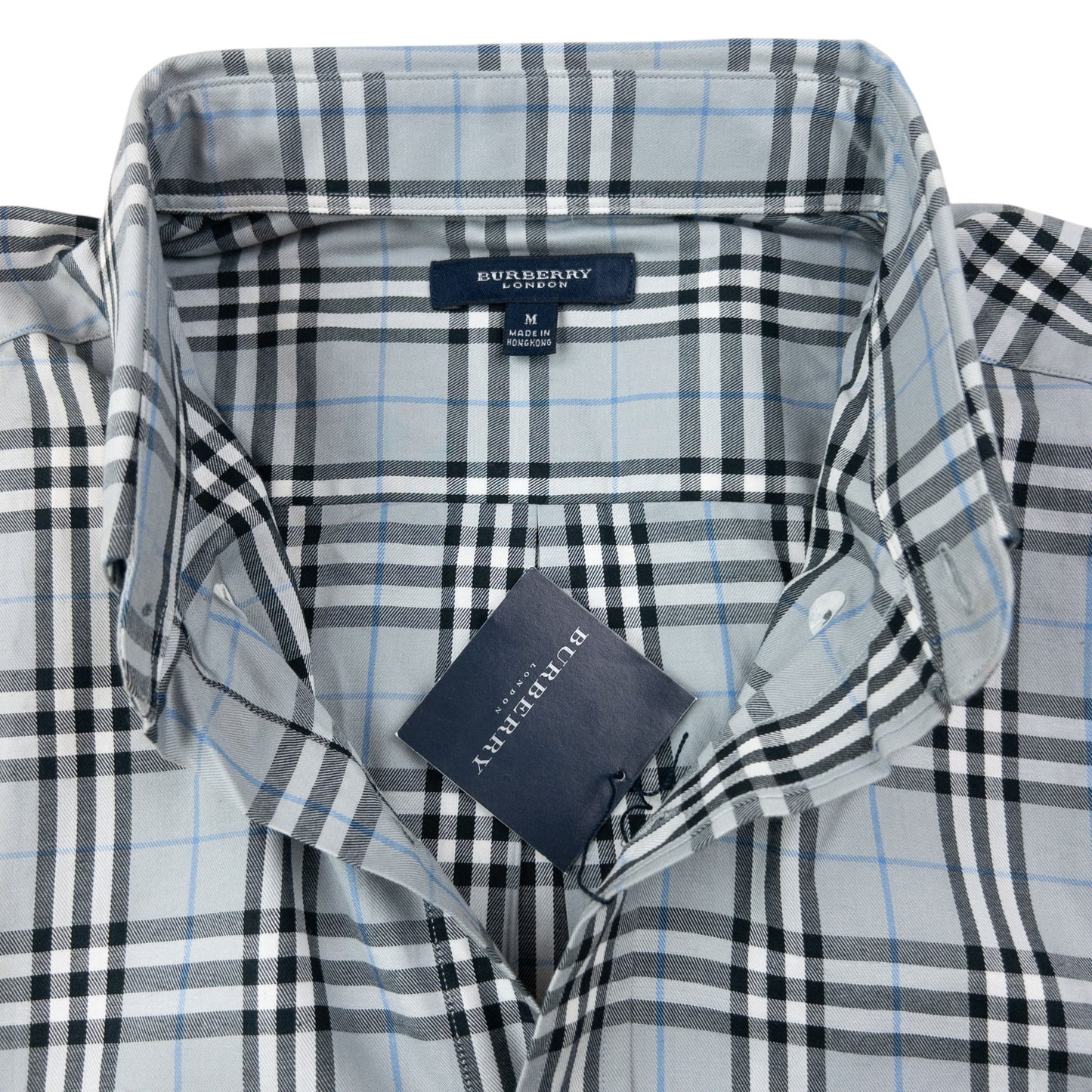 Vintage 2000s Burberry Nova Check Long Sleeve Button Up Shirt Size M