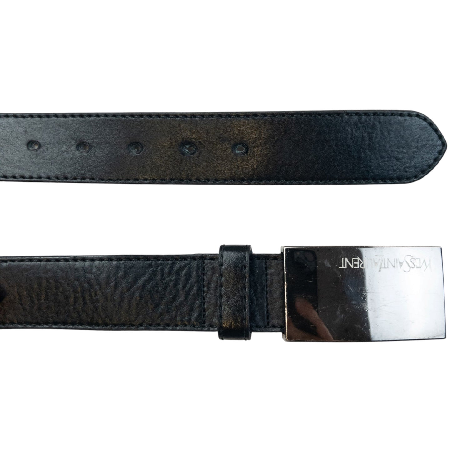 Vintage 2000s YSL Yves Saint Laurent Leather Belt Size M