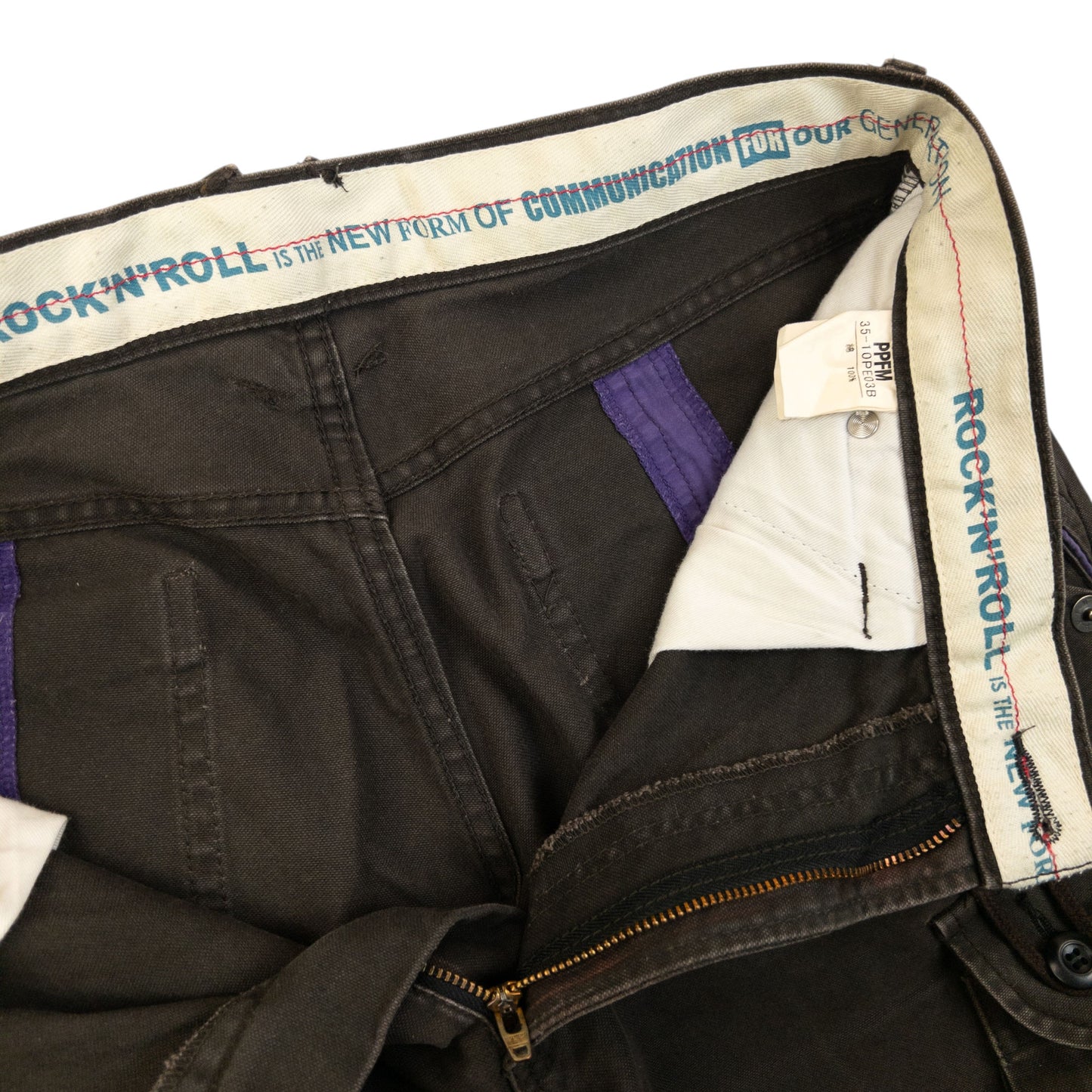 Vintage 2000s PPFM Exposed Seam Cargo Trousers Size W32