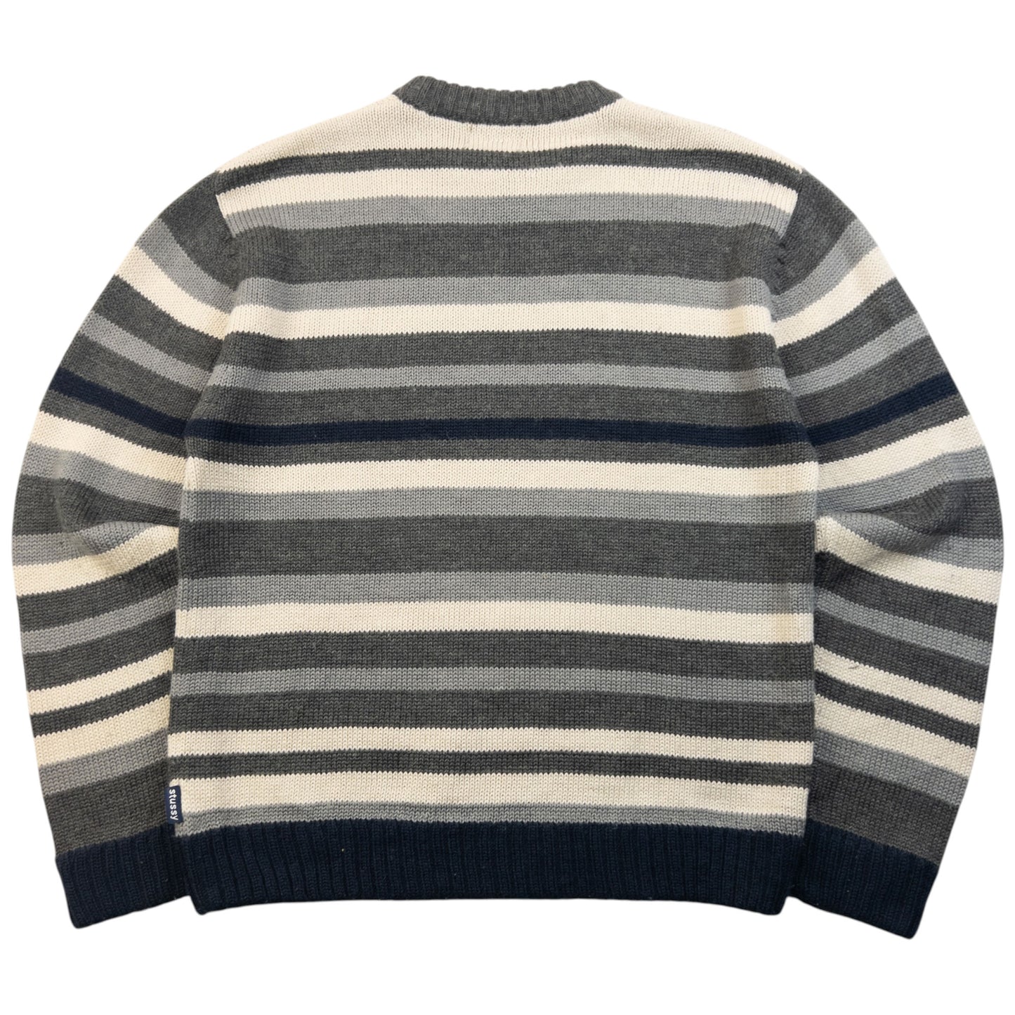 Vintage 2000s Stussy Striped Wool Knit Jumper Size M