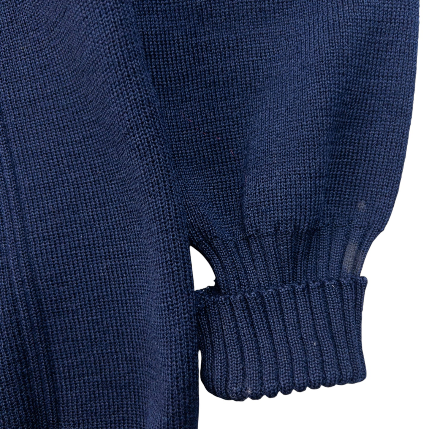 Vintage 90s Burberry Suede Patch Wool Jumper Size L