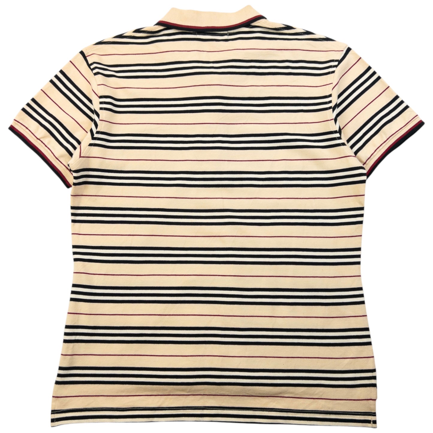 Vintage 2000s Burberry Blue Label Nova Stripe Polo Shirt Womens Size S