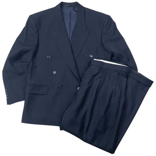 Vintage 80s YSL Yves Saint Laurent Jacket & Trousers Suit Set Size L