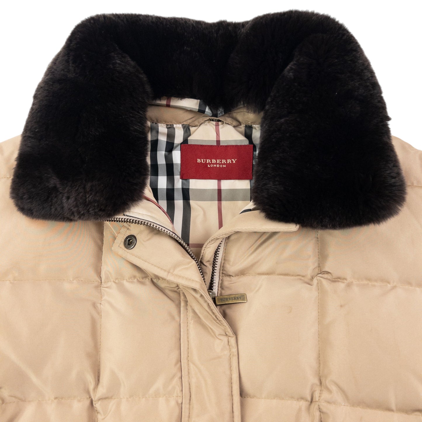 Vintage 2000s Burberry Nova Check Lined Quilted Puffer Jacket Womens Size L