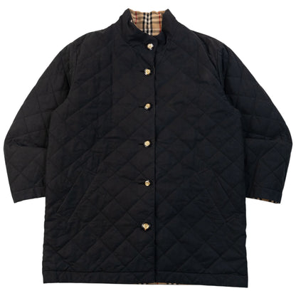 Vintage 90s Burberry Nova Check Quilted Reversible Jacket Size M